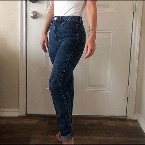 American Eagle Jeggings sky high rise stone wash